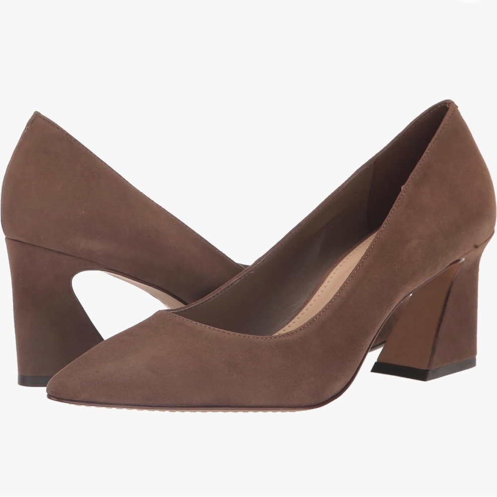 Vince Camuto Women's Hailenda Flare Heel Pump | Taupe | Tan | Size 9